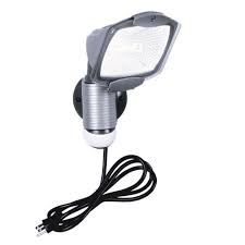 Cooper Lighting Gray Plug In Motion Sensor Outdoor Security Light At Menards