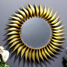 Rated 3 out of 5 by cathy from wall decor decor is focusing point on wall would be great if i got my free delivery still waiting for my products order over all satisfied. Buy Round Shape Metal Wall Hanging With Mirror Online In India Up To 55 Off Icarefurnishers Com