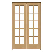 Reliabilt 10 Lite Wood Unfinished Clear Glass Wood Pine Pre Hung Door With Hardware Common 48 In X 80 In Actual 49 625 In X 81 6875 In Lowes Com French Doors Interior Doors Interior Pine Interior Doors