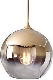 Materials needed for painting light fixtures. Modern Glass Pendant Lamp Ball Shape Lampshade Design Round Pendant Light E27 Champagne Gold Hanging Lamp Dining Table Dining Room Kitchen Hanging Ceiling Lamp Diameter 20 Cm Amazon De Beleuchtung