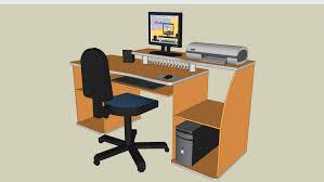 Available printers can include all printers on a network, such as bluetooth and wireless printers or printers that are plugged into another computer and shared on the network. Computer Desk With Chair Printer Keyboard Mouse Like My Room 3d Warehouse