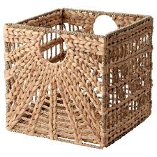 Lustigkurre Korb Naturfarben Wasserhyazinthe Seegras 32x33x32 Cm Ikea Deutschland Ikea Storage Kallax Shelving Unit Water Hyacinth