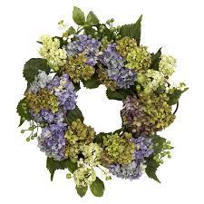 While you are working on the frame, dunk the flowers into a bucket of water. Mixed Hydrangea Wreath Dried Floral Shop