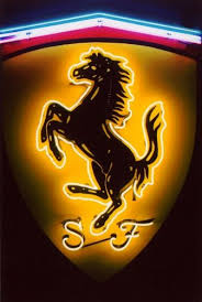 Neon Clubhouse Sign Ferrari Logo Ferrari Bike Art