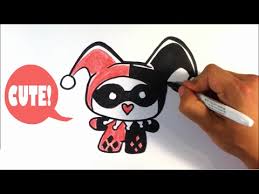 ★easy, simple follow along drawing lessons for kids or beginners. How To Draw Harley Quinn From Batman Chibi Easy Pictures To Draw Youtube