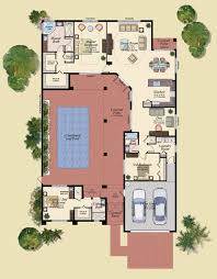 Homes With Courtyards Hope They Start Building This In Their All Ages Community Canyon Pool House Plans Courtyard House Plans Courtyard House