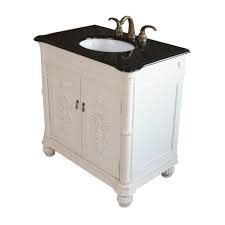 Includes white cabinet with authentic italian carrara marble countertop and white ceramic sink 4.6 out of 5 stars 19 $1,099.99 $ 1,099. The Bella Collection 36 Inch White Bathroom Vanity Black Granite Countertop
