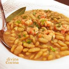 Con la que podremos cocinar y preparar nuestra. Alubias Con Langostinos Receta De Divina Cocina