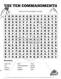The leftover letters reveal the mystery word. The Ten Commandments Bible Word Search Puzzles Bible Word Search Puzzles