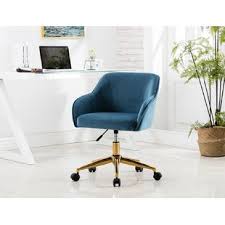 A height adjustment lever and swivel allow you to customise the position of the chair to your comfort. Gold Office Chairs You Ll Love In 2021 Wayfair