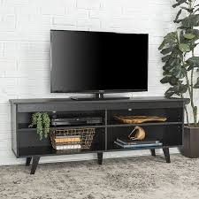 Manor Park Mid Century Modern Tv Stand Console For Tvs Up To 65 White Walmart Com Kayu Rak Ide Dekorasi Rumah