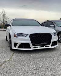 Bkm Front Bumper Kit With Front Grille Rs Style Fits Audi A4 S4 B8 5 Bk Motorsport Audi A4 Audi Audi S4