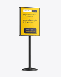 Find & download free graphic resources for banner mockup. Plastic Stand Mockup In Outdoor Advertising Mockups On Yellow Images Object Mockups