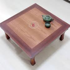 Wood Antique Furniture Legs Foldable Korean Table Square 60cm Asian Home Furniture Living Room Korean Low Antique T Furniture Legs Home Furniture Antique Table