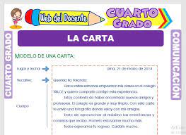 Partes De La Carta Para Cuarto Grado De Primaria Web Del Docente