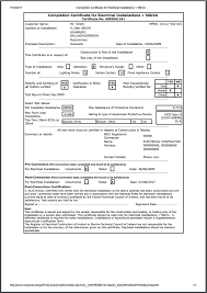 Installation Completion Certificate Sample Copy Electrical ...