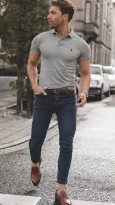 5 Polo Shirt Outfits For Men Look Good In Polo Shirts Polo Shirt With Undershirt In 2020 Polo Shirt Outfits Mens Casual Outfits Shirt Outfit Men