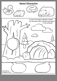 Review hibernation as you help a bear through a maze to find its den. Hibernating Animals Coloring Pages Hibernating Animals
