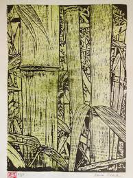 Bamboo Woodblock Print Moku Hanga Woodblock Print Woodblocks Printmaking