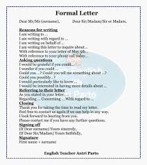 Writing A Formal Letter Info Image Results English Writing Skills English Letter Writing English Writing