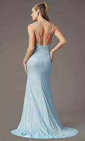 Long Glitter Knit Formal Prom Dress By Promgirl Formal Prom Dresses Long Formal Dresses Prom Fitted Prom Dresses