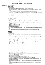 Janitor Resume Sample Louiesportsmouth Com