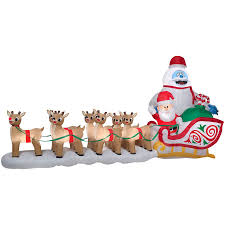 Gemmy 7 34 Ft Lighted Bumble Christmas Inflatable Lowes Com Inflatable Christmas Decorations Holiday Yard Decorations Christmas Inflatables