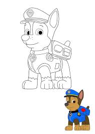 Explore 623989 free printable coloring pages for your kids you can use our amazing online tool to color and edit the following free paw patrol coloring pages. Paw Patrol Chase Coloring Pages 4 Free Printable Coloring Sheets 2020