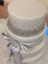 Image Result For Silver Balls Cake Decoration Ideas 25th Wedding Anniversary Cakes Wedding Anniversary Cakes Silver Wedding Anniversary Cake