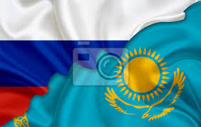 3d flagge kasachstans clipart bild | royalty free vektorgrafiken, vorlagen und bilder zu günstigen preisen. Flagge Von Russland Und Flagge Kasachstan Fototapete Fototapeten Verbundete Russische Foderation Widerspruch Myloview De