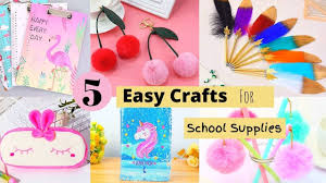 Your canadian source to supplies for crafting, jewelry making and other projects. 5 Easy Craft Ideas For School Supplies Useful Craft Ideas Youtube