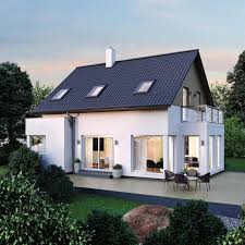 Ihr elk haus ist außen komplett fertig. Modernes Einfamilienhaus Mit Erker Anbau Satteldach Architektur Haus Bauen Ideen Elk Haus 123 Von Elk Fertighaus Hausb Einfamilienhaus Haus Style At Home