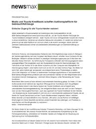 Tenge bank ikkilamchi bozorga avtokredit. Modix Und Toyota Kreditbank Schaffen Auktionsplattform Fur Gebrauchtfahrzeuge