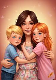 Image result for MAA AND CHILD IMAGE CARTOON