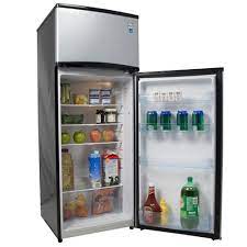 Avanti 7 4 Cu Ft Apartment Size Top Freezer Refrigerator In Black And Platinum Ra731 Tiny House Appliances Apartment Refrigerator Apartment Size Refrigerator