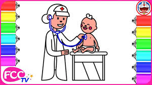 How To Draw The Nurse Doctor Coloring Page Kids Learn Drawing About Jobs Learn To Draw Kids Learning Coloring Pages