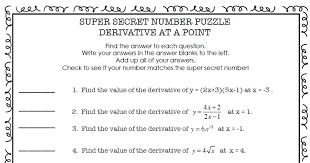 Ap calculus bc syllabus primary textbook: Super Secret Number Derivative At A Point Pdf Super Secret Calculus Secret