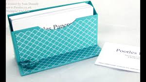 The bright white background will look professional and help colors pop. Stampin Up Uk Freestanding Business Card Holder Tutorial Youtube