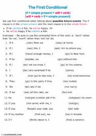 English Exercises The First Conditional