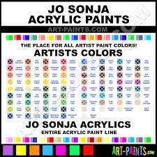 Jo Sonja Color Chart In 2019 Arty Bits Paint Color Chart