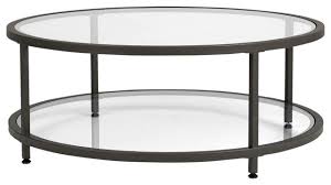 Shop glass coffee table at myer. Modern Coffee Table Pewter Metal Frame With Tempered Glass Top Contemporary Coffee Tables By Efurnish Houzz