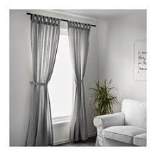 Lenda Curtains With Tie Backs 1 Pair Gray 55x98 Ikea Lenda Curtains Ikea Curtains Curtains With Blinds