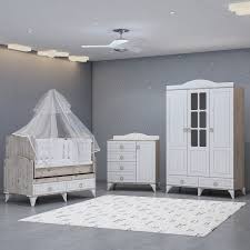 Yatak odası modern ve estetik anlayışı yatak odanıza taşıyor. Defne Beyaz Membran Country Asansorlu Bebek Odasi Takimi Yatak Ve Uyku Seti Kombinli
