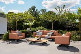 Stockholm sofa in green, strandmon wing chairs in navy, banana fiber poufs (stacked as sidetable), stockholm walnut sideboard, stockholm walnut nesting tables, garden stool, alhede low pile. Sofa Set Suns Stockholm Suns Gartenmoebel