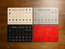 Dnd Spell Slot Tracker Small And Dice Tin Sized Magnetic Etsy In 2020 Dnd Spell Cards Dnd Bard