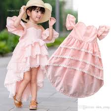 Und zumindest das kleid der braut hat bereits eine lange geschichte hinter sich: Grosshandel Kinder Kleid Rosa Madchen Hochzeitskleid 2019 Sommer Ins Madchen Designer Kleider Tiered Princess Kleider Langes Party Kleid Kinder Kleidung Von Alex Zeng 9 63 Auf De Dhgate Com Dhgate