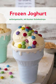 Cremiger Frozen Joghurt Mit Leckerem Apfelzucker Rezept Frozen Joghurt Lebensmittel Essen Frozen Joghurt Rezept
