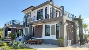Projek desain rumah minimalis modern ibu gianti di bali. Lingkar Warna 22 Desain Rumah 2 Lantai Terbaru