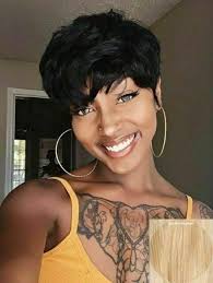 What does a natural brunette do with a lot of volume to her hair, but little patience for a complicated maintenance routine? 100 Indian Short Straight Human Hair Wig Pixie Cut Natural Black For Girls For Sale Online Ebay