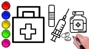 First Aid Box Kit Drawing How To Draw Injections Bandage Tablets Easy Learning For Children Youtube 1300x1300 medical and health set. first aid box kit drawing how to draw injections bandage tablets easy learning for children
